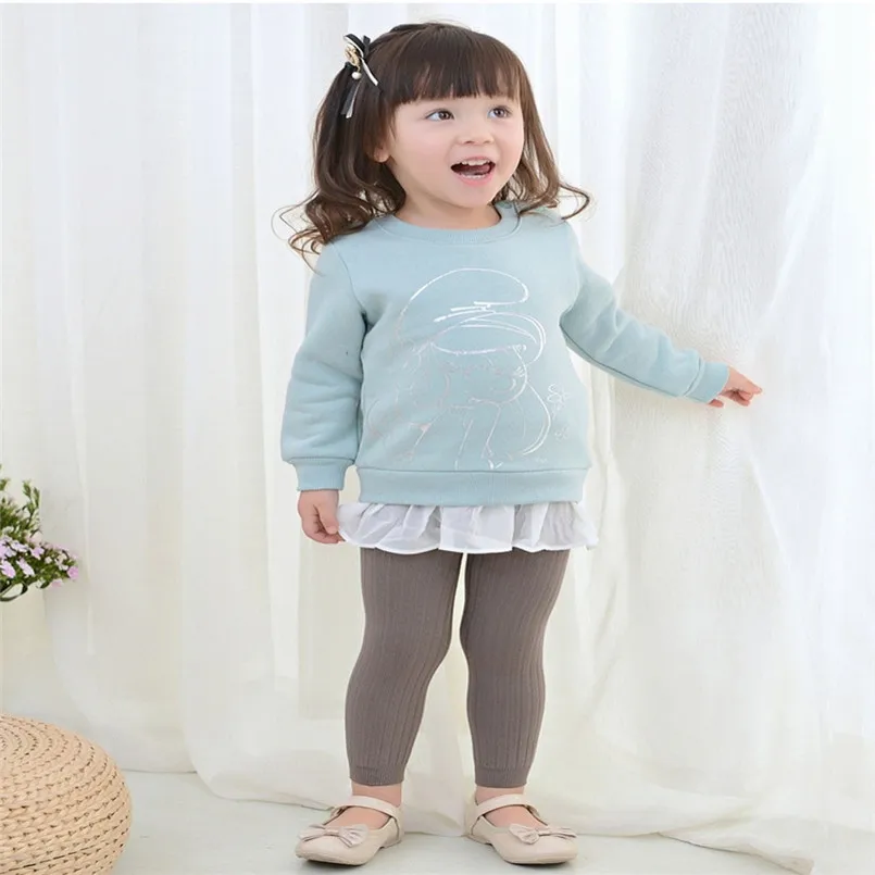 2018 New Fashion Baby Kids Pantyhose Tights Stockings Warm Cotton Solid Socks for Baby Girls Toddler Kids #25O10 #F (5)