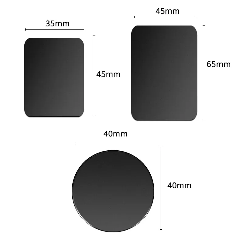 5 шт. Универсальная металлическая пластина-диск для мобильного телефона, автомобильный держатель, ультра тонкие магнитные железные листы, железные наклейки для iPhone 8 7