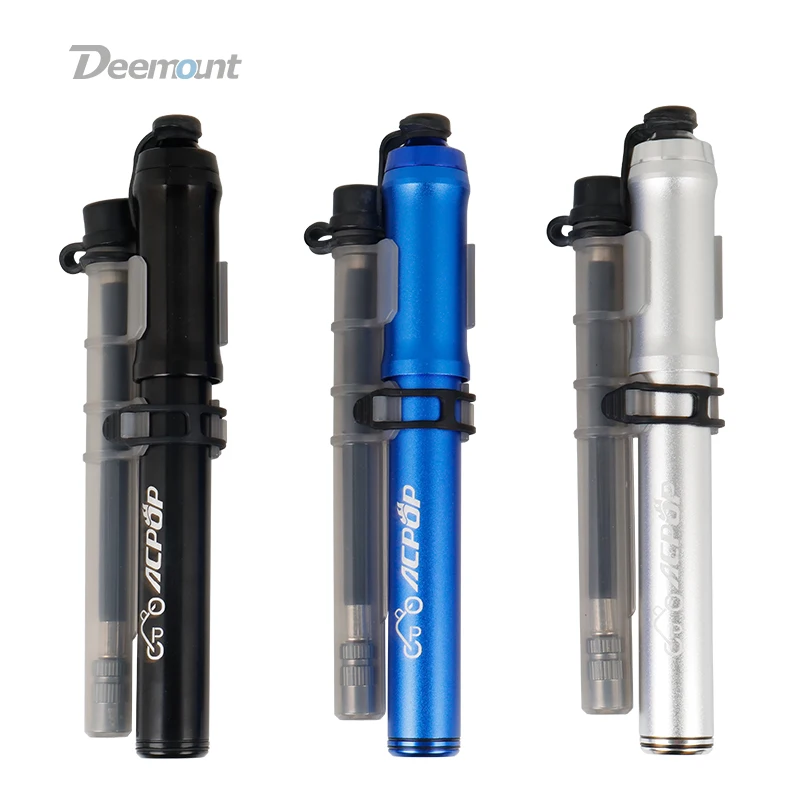 

160PSI Bicycle Pump Cycling Tyre Ball Balloon Inflator Fits Presta Schrader Valve CNC-machined Alloy Barrel External Hose