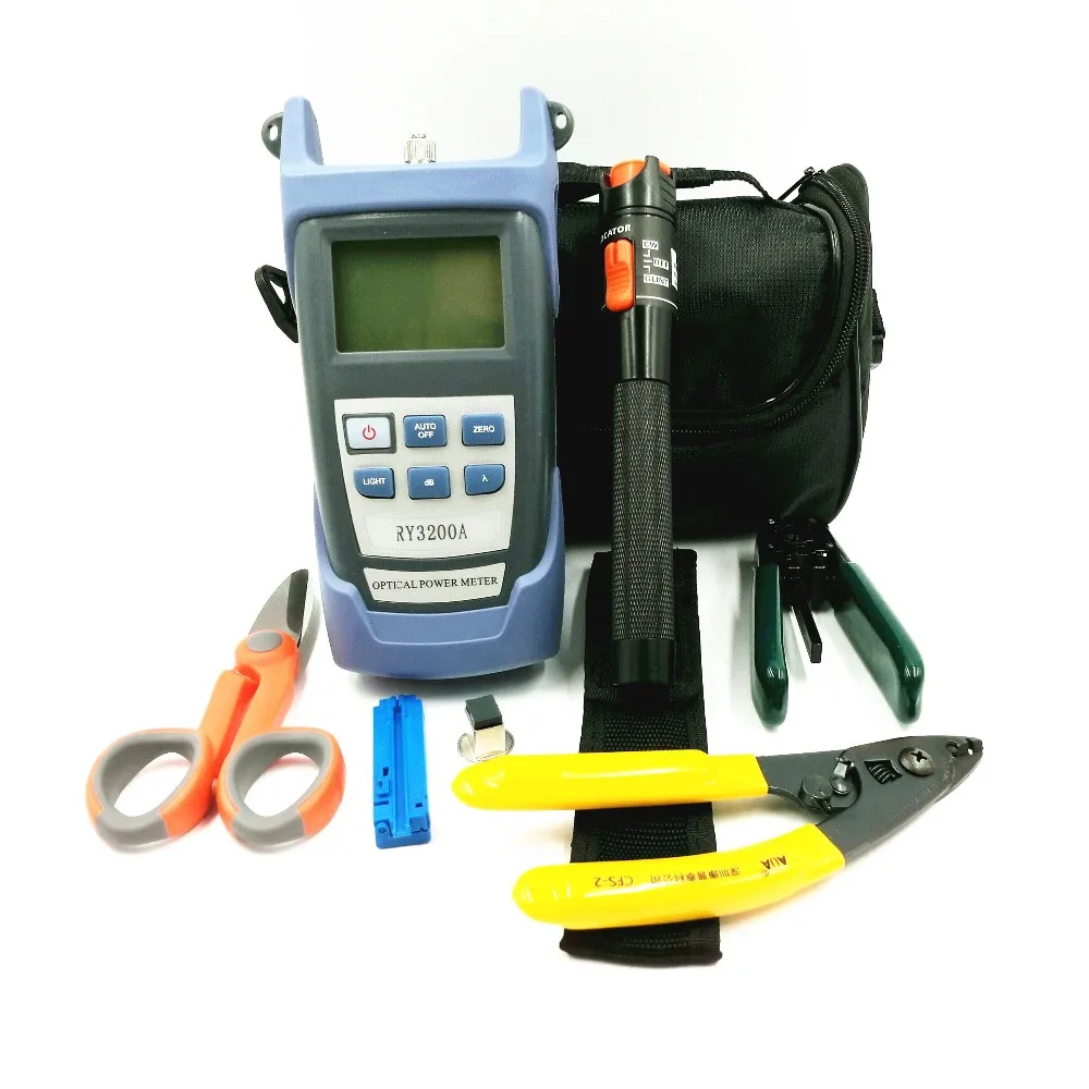 

7 in 1 RY3200A Optical Power Meter Fiber Optic RY3200A -70~+10 dBm +10MW metal Visual Fault Locator+Fibre strippingoptical fibe