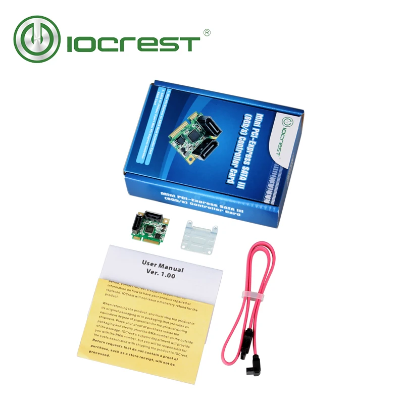 Iocrest Mini Pci Express Interno Sata Iii gb s Raid Asm1061r Controlador Cartão Portas Sata 3.0 6gbps Verde Cartões para acréscimos - Imagem 6