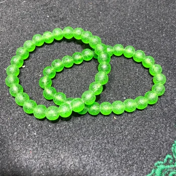 

Rough jewelry green moldovan meteorite hits gem glass particle bracelet