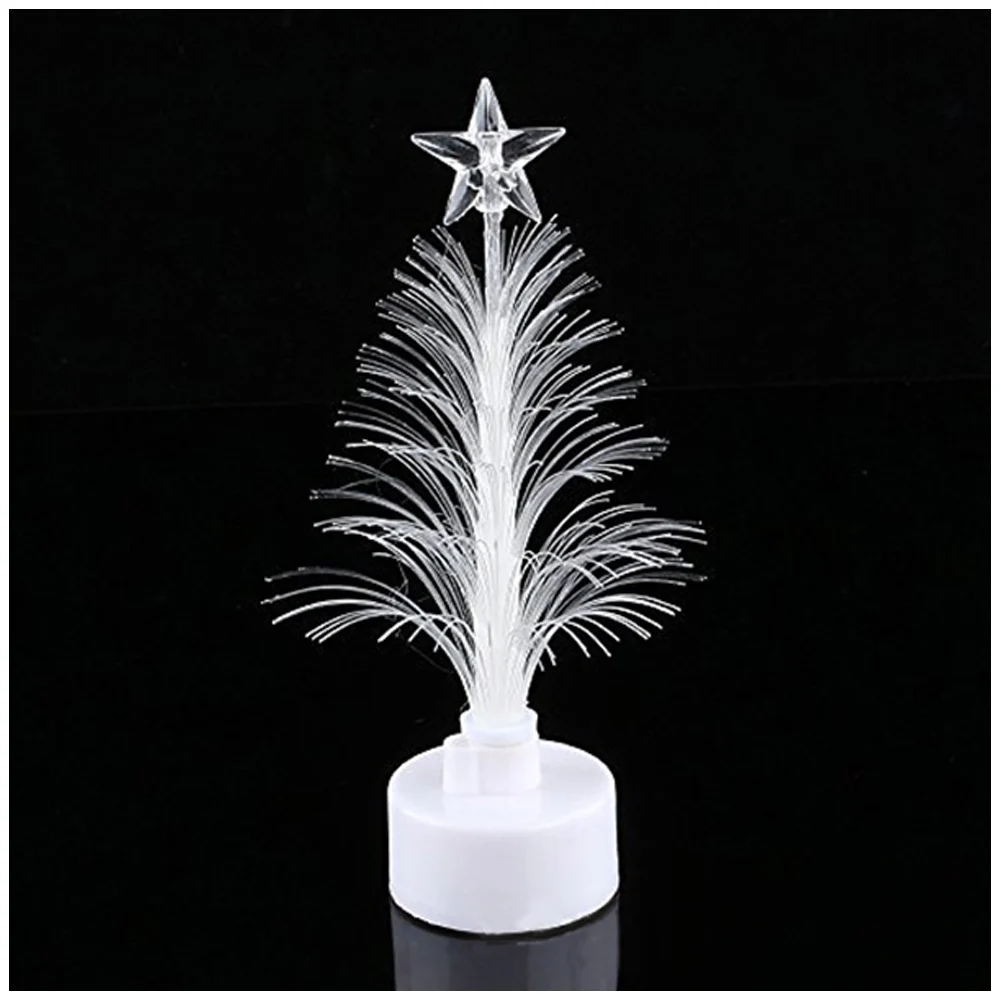 

HOT Colored Fiber Optic LED Light-up Mini Christmas Tree with Top Star Battery Powered LSF99