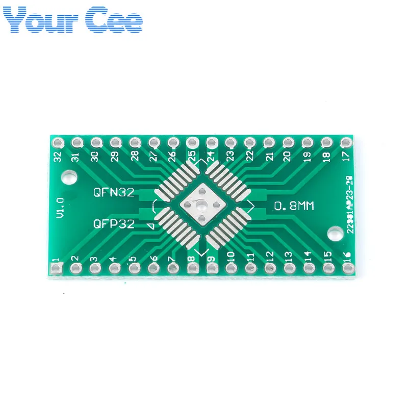 20 шт. QFN32 QFP32 к DIP DIP32 переходник разъем PCB SMD 0 8 мм 65 контактный шаг универсальная