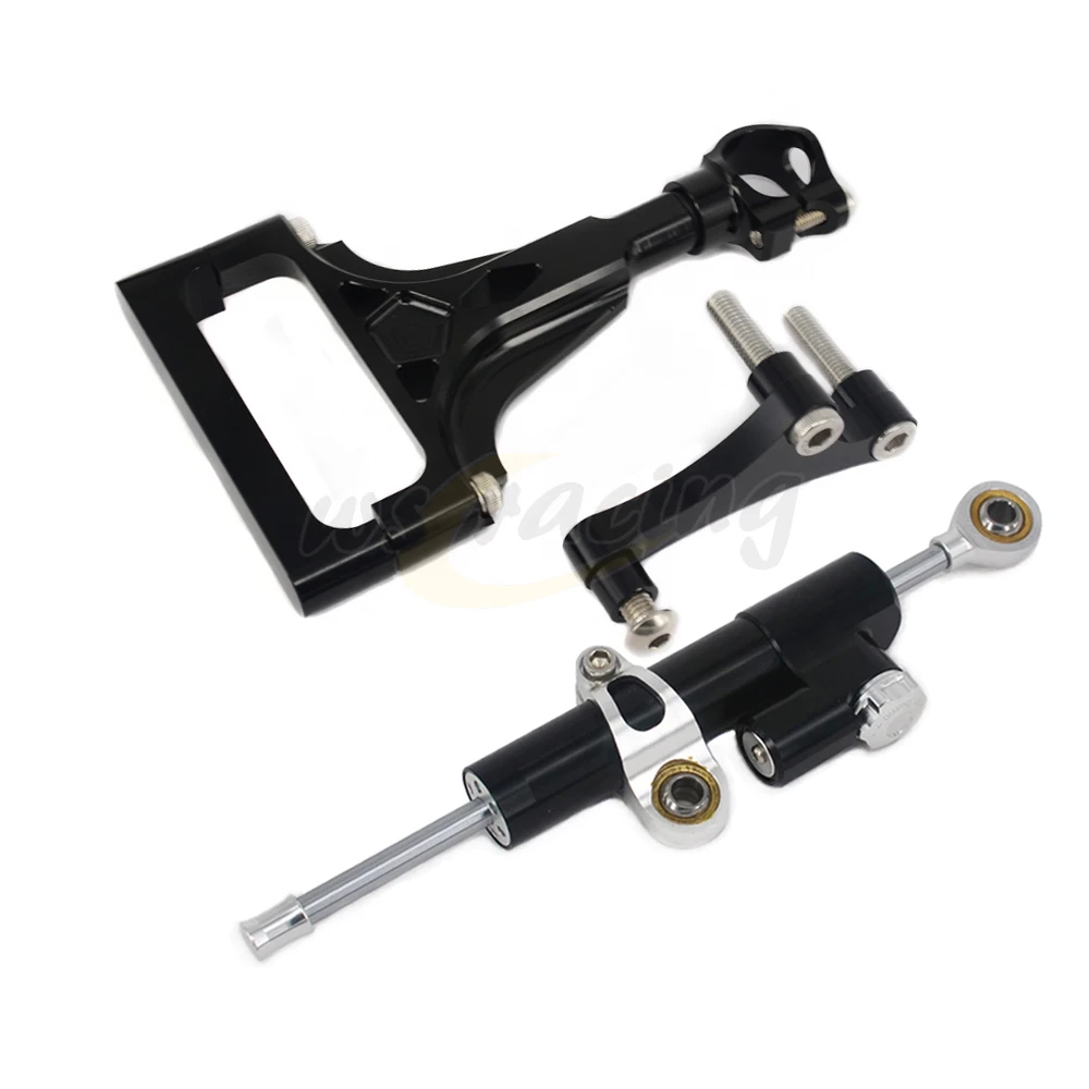 Motorcycle Steering Damper Set Stabilizer With Bracket Mounting