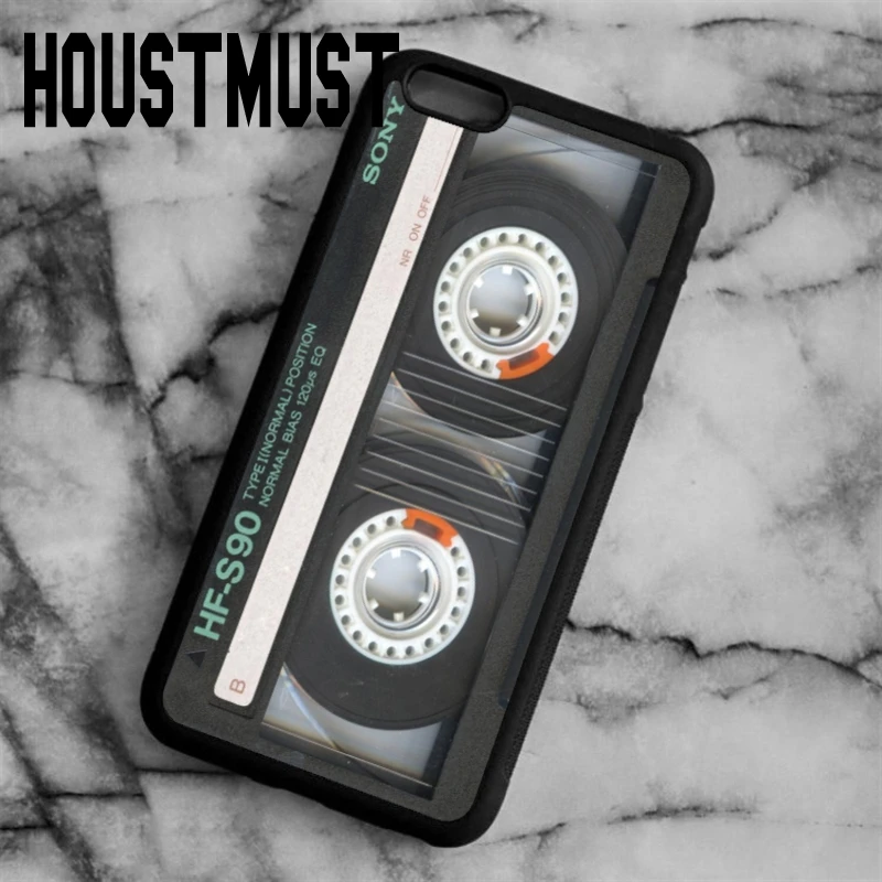 HOUSTMUST Original Retro Cassette Tape Case cover For iPhone 5 5S SE 6 6S 7 8 Plus X Samsung galaxy S5 S6 S7 edge S8 Note |