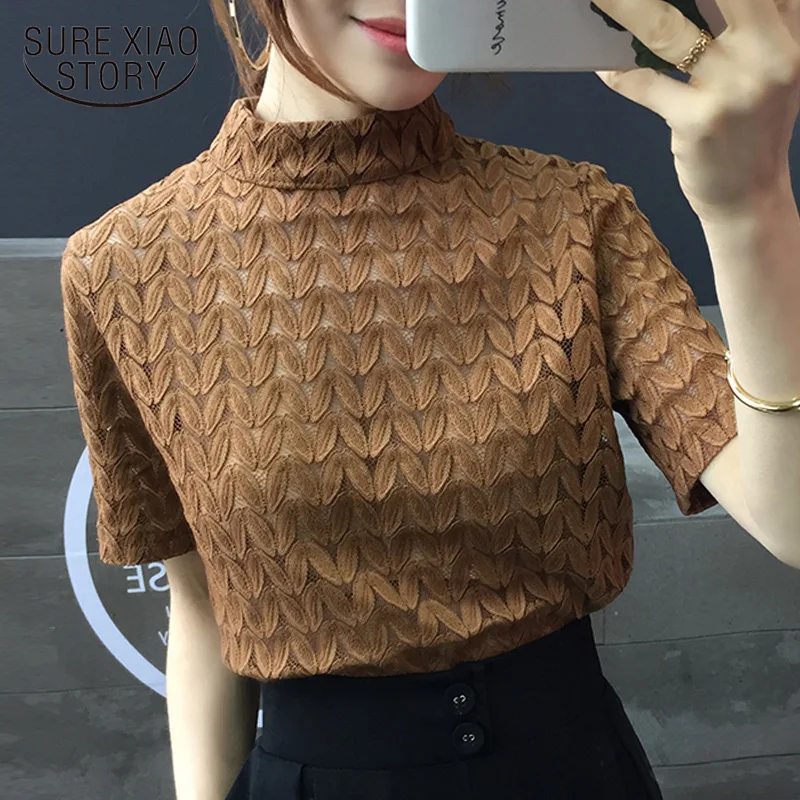 women clothes 2019 summer women blouses ladies tops short sleeve shirts women hollow lace blouse womens tops and blouses 4399 50