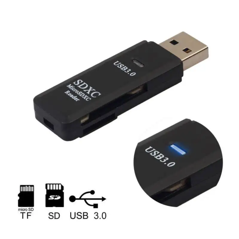 Кардридер USB 3,0 легкий горячий-plugging dapatore Mini schede reade для компьютера компоненты для ноутбуков карты памяти Micro SD