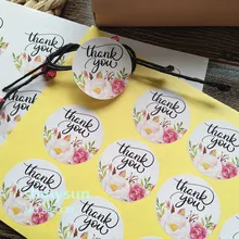 240 шт./лот 3,8 см круглый "спасибо" цветок подарок DIY декоративная наклейка Уплотнительная наклейка коробка для украшения торта стикер сообщений