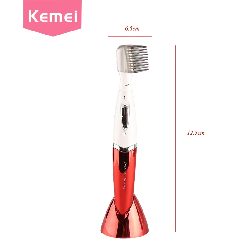 KEMEI леди бритва красный 3A батарея Мини эпилятор походный эпилятор для бикини депилятор водонепроницаемый депиляция триммер для женщин тело