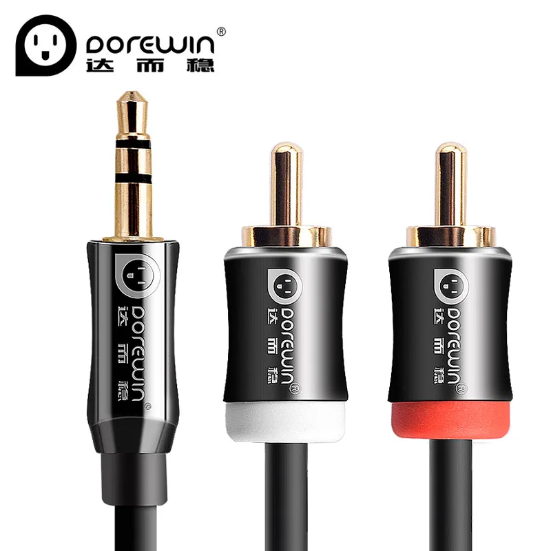 Dorewin аудио кабель Jack 3.5 К 2rca мужчинами 2RCA до мм RCA AUX 3 м 5 для эдифер дома Театр