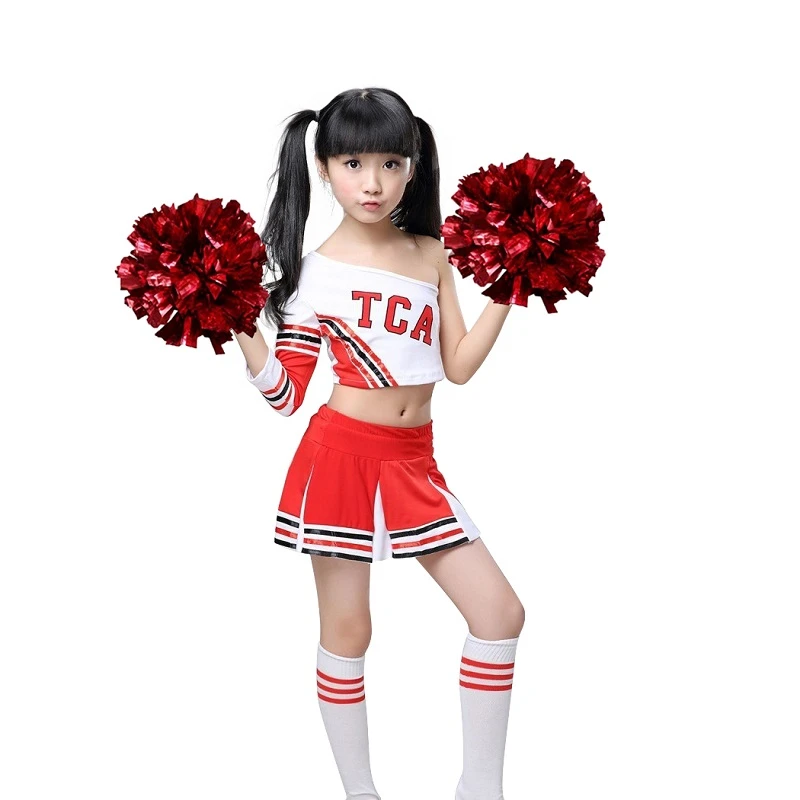 red and white cheer uniform