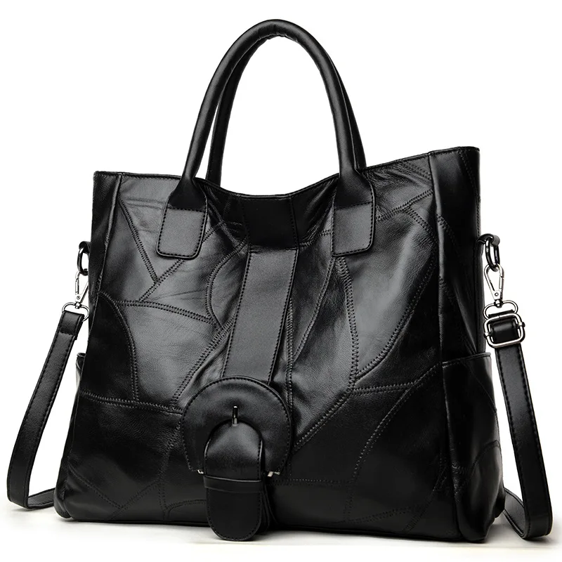 

Genuine Leather Handbags Women Female Shoulder Crossbody Bag Purse Ladies Tote Bag Large Capacity Shopping Messenger Bag