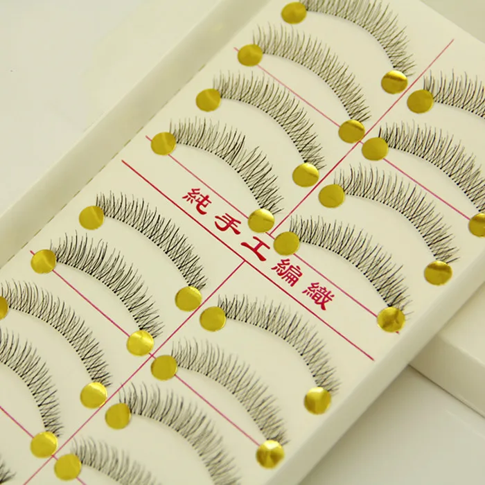 

Hot Sale Natural Short Thick False Eyelashes Cross Lashes Mink Strip Black Wimpers Extension Beauty Makeup Set 216#