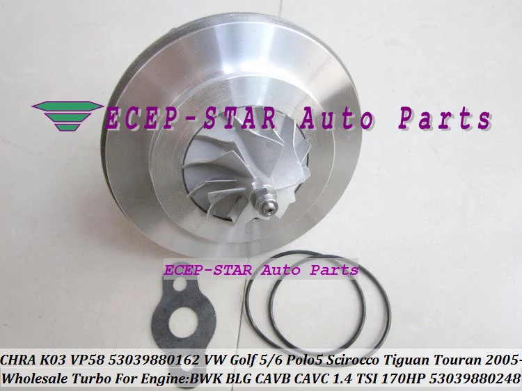Turbocharger cartridge CHRA K03 53039880248 53039880162 For VW Golf Golf Polo Scirocco Tiguan Touran 1.4L TSI BWK BLG CAVB 170HP (5)