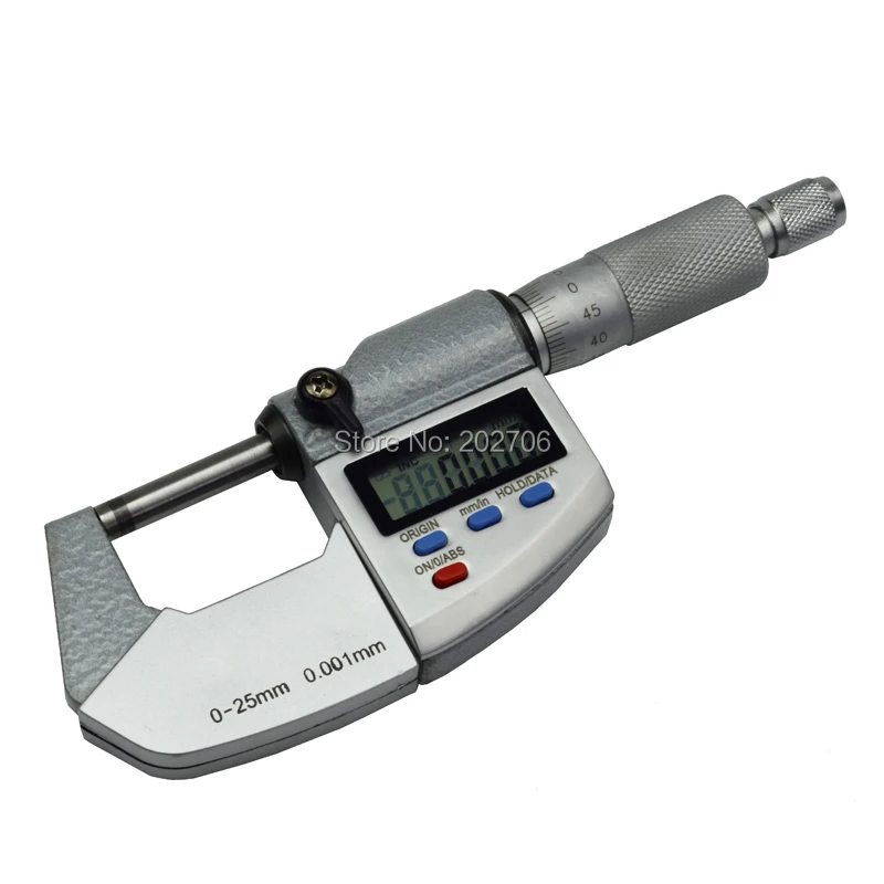 0-25мм* 0,001 мм IP65 Водонепроницаемый цифровой микрометр Калибр 0,001 мм измерительный толщиномер инструменты