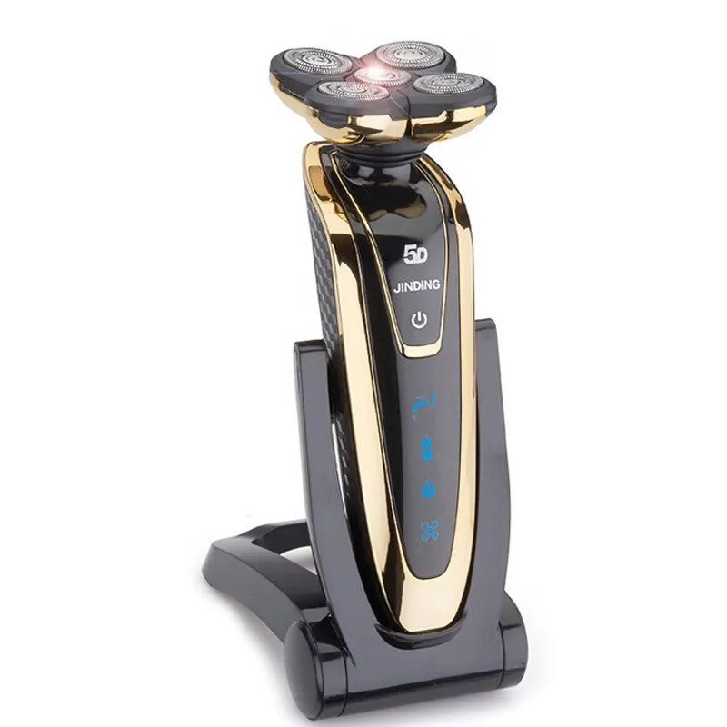 

Gold 3W Electric Shaver Rechargeable Men Electric Epilator 5D Floating 5 Shaver Heads Razor Blade Waterproof Shaving Machine