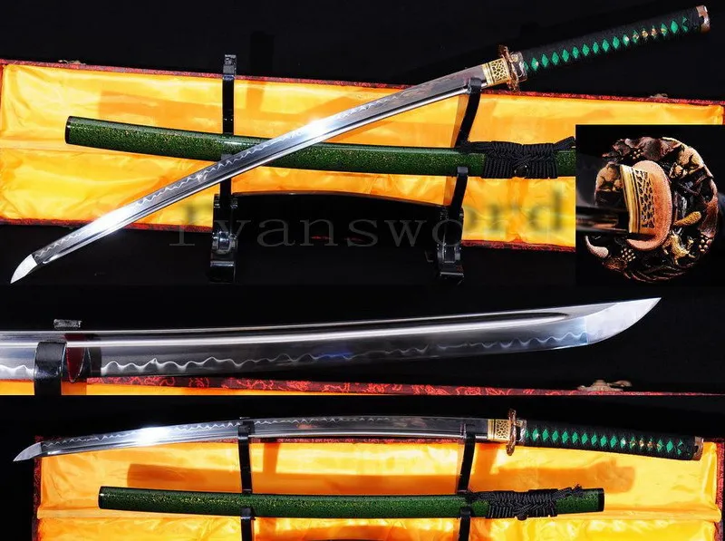 Высококачественная обкладка глиной из углеродистой стали MARU 1095 ЯПОНСКИЙ самурайский меч катана