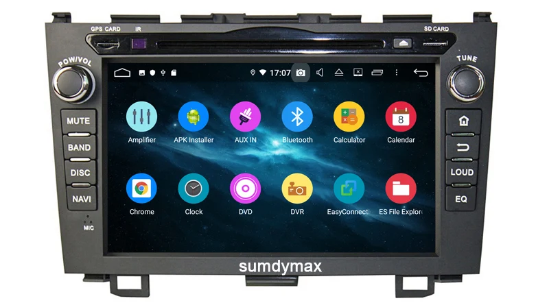 Excellent 8"Android 9.0 Car DVD Player For Honda CRV CR-V 2006-2011 4G WiFi GPS Navigation Stereo Video octa core 4G 64G 7