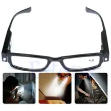 Óculos de leitura sem frete, multi resistência, led, óculos de leitura, dioptria, lupa