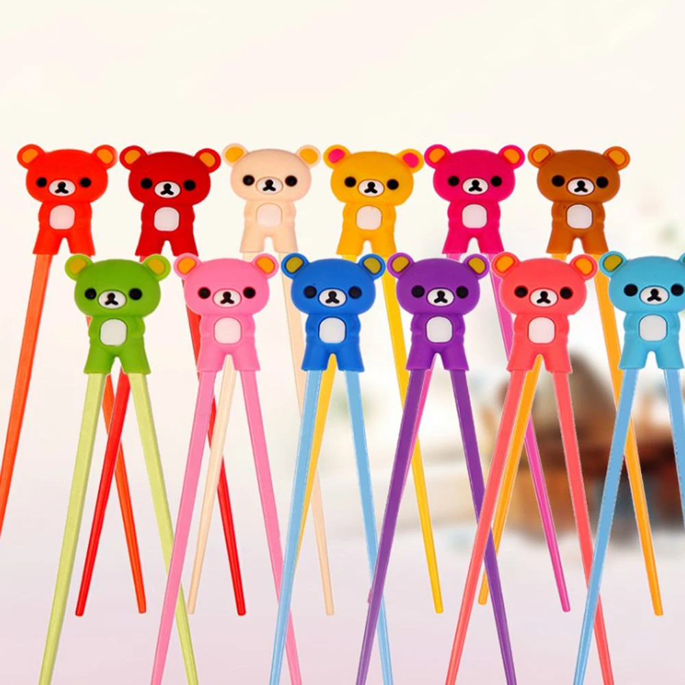 

2018 New Bear Rubber Children Kids Beginner Training Learning Chopsticks Helper