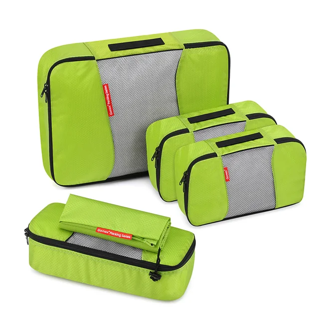 Gonex 5pcs/Set Nylon Travel Organizer Hanging Ziplock Storage Bags