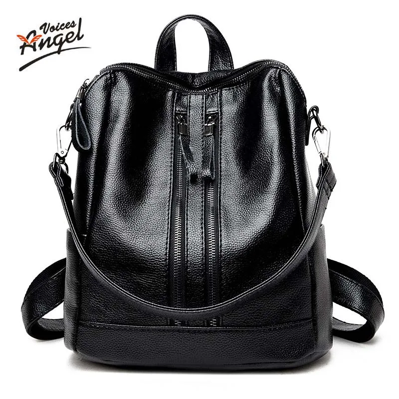 

Designe Women's Backpacks Genuine Leather Female Backpack Women Schoolbag For Girls Large Capacity Shoulder Travel Mochila Bolsa