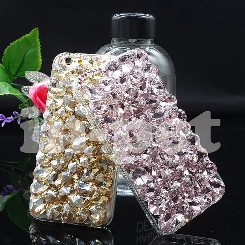 Korean Bling Crystal Diamond Phone Case with Stone Accents