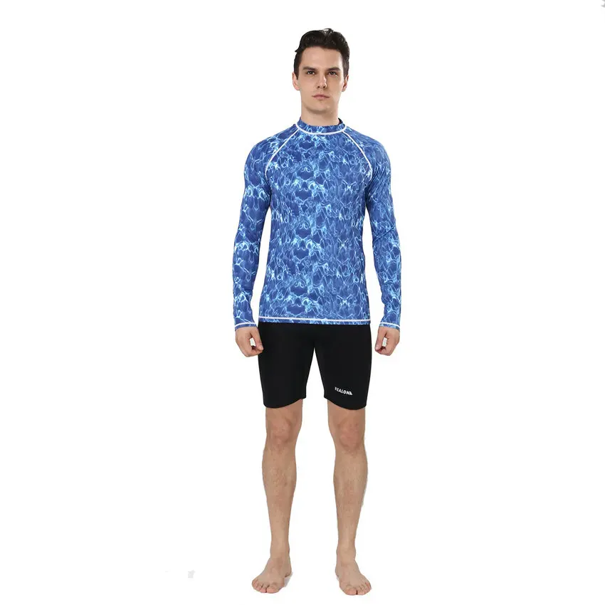 Rash Guard Camouflage Sun Protection Diving Long Sleeve Swimsuit High Quality Lycra Rashguard