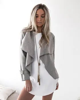 

New Fashion Ladies Women Casual Long Sleeve Jackets Outwear Loose Coat Cardigan Stylish Womens Slim Coats