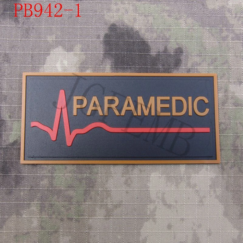 Сердцебиение медицинский фельдшер военный тактический боевой дух 3D ПВХ нашивки значки