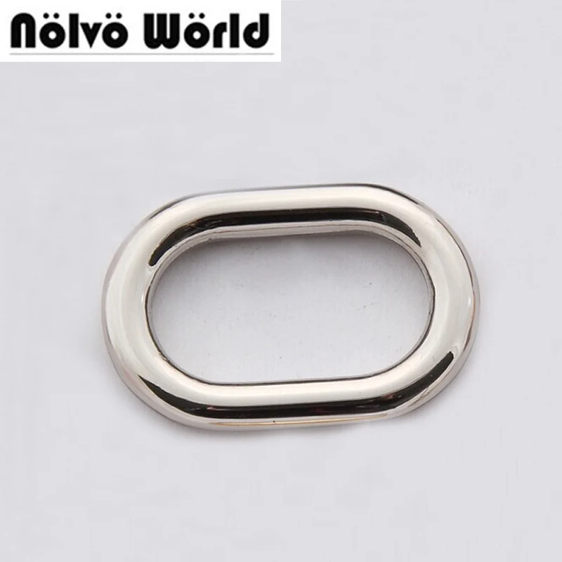 

100 pieces inner 25mm 1" width polished nickle for bag hardware accessory welded circle oval ring from direct hardware factory