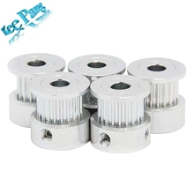 GT2 20 tooth Timing Pulley Aluminum 3D Printer Parts 2GT 20teeth Bore 5mm Width 6mm Part Synchronous Wheel Gear with Screw Teeth
