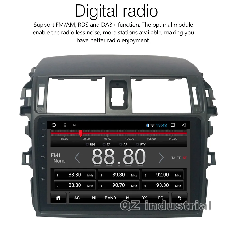 Perfect QZ industrial HD 9" Android 8.1 T3 car dvd player for Toyota Corolla 2007-2011 with BT WIFI 3G 4G GPS SWC Radio Navi RDS BT Map 2 Perfect QZ industrial HD 9" Android 8.1 T3 car dvd player for Toyota Corolla 2007-2011 with BT WIFI 3G 4G GPS SWC Radio Navi RDS BT Map 2