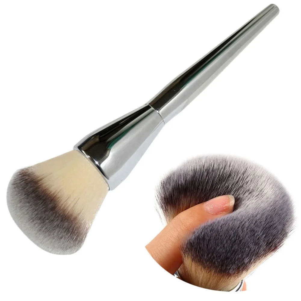 

Big Beauty Soft Powder Brush Makeup Brushes Blush Foundation Round Aluminum Make Up Brushes Cosmetics Face Makeup Wholesale