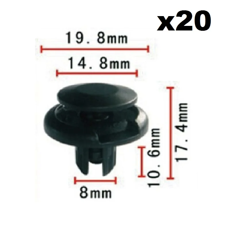 

20x For Honda Tyre plastic cover fixed buckle / Nylon Retainer Clip