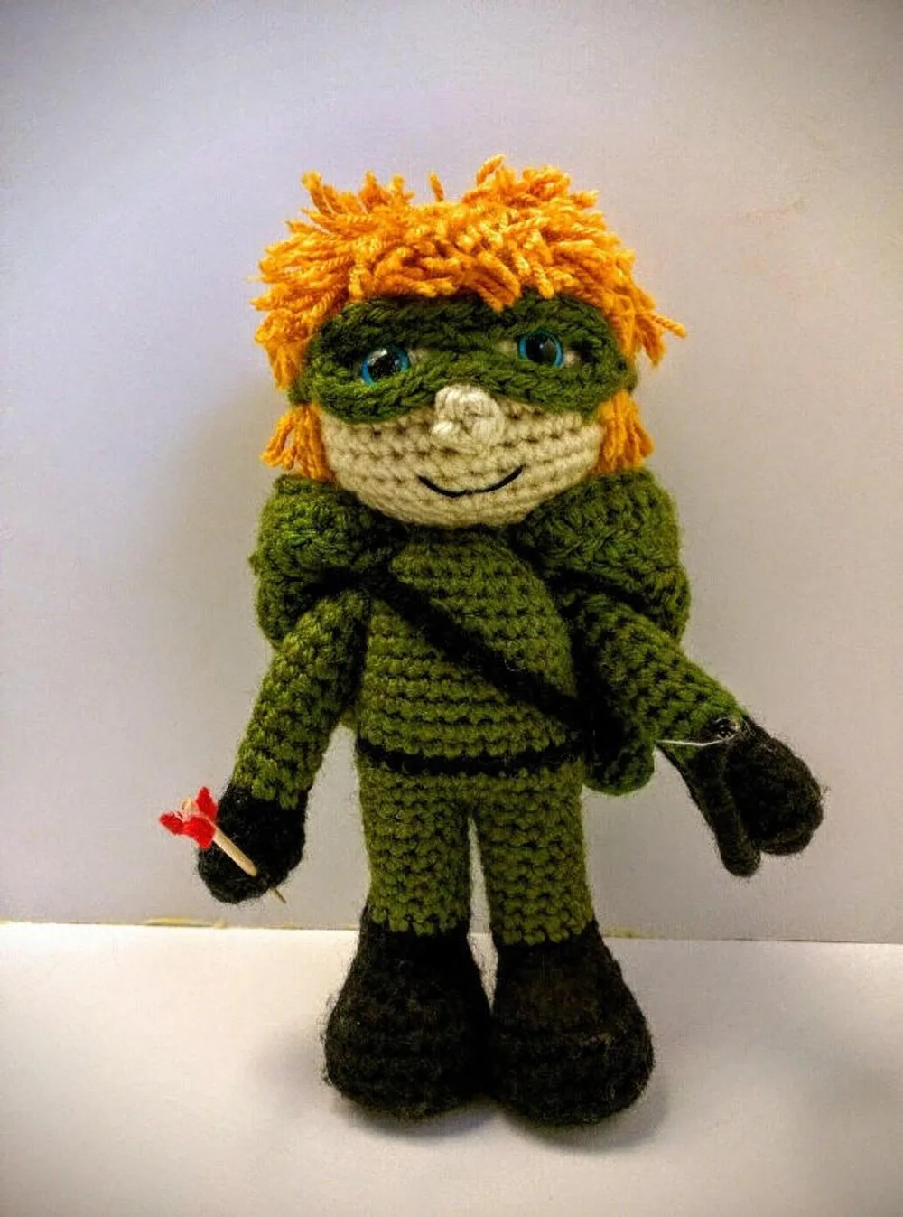 knitted army doll