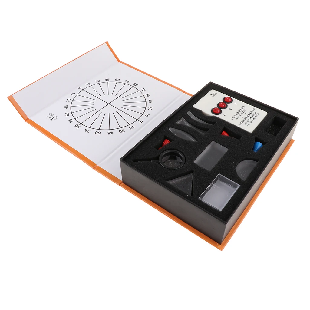 Optical Concave & Convex Lens Set Student Physical Experiments Equipment Kit Physical Optical Lens Kit