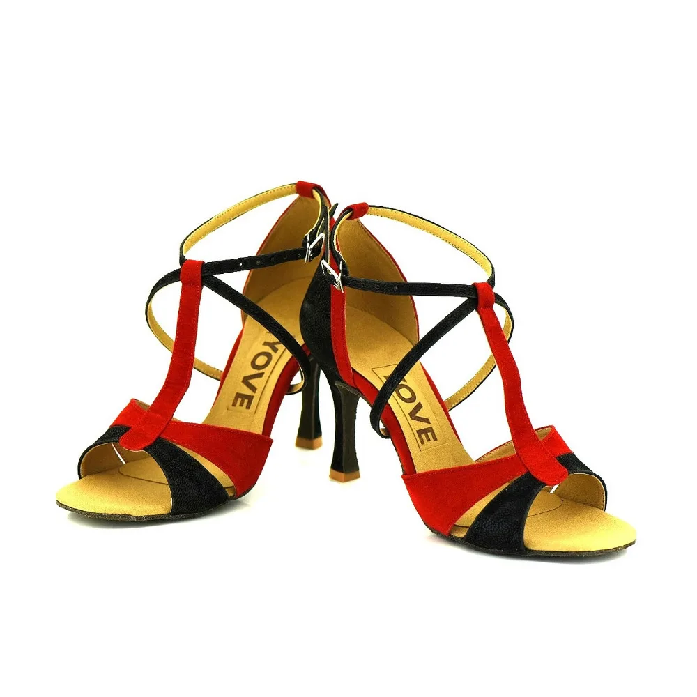 YOVE Dance font b Shoes b font Suede Latin font b Salsa b font Dance font