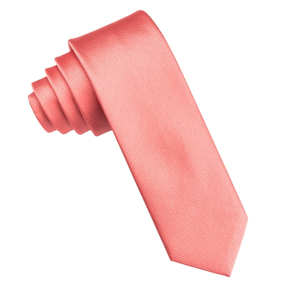 

New Design Fashion Coral Men's Tie Slim Mens 6cm Width Neck Ties Cravate Narrow Skinny Neckties For Men Suit Wedding Party