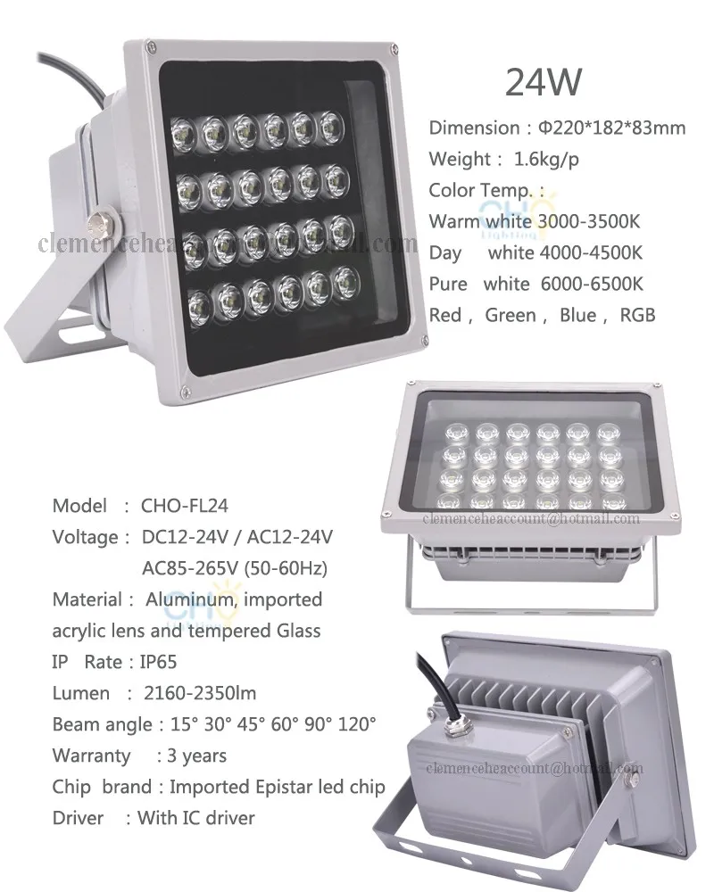 24w led spot floodlight