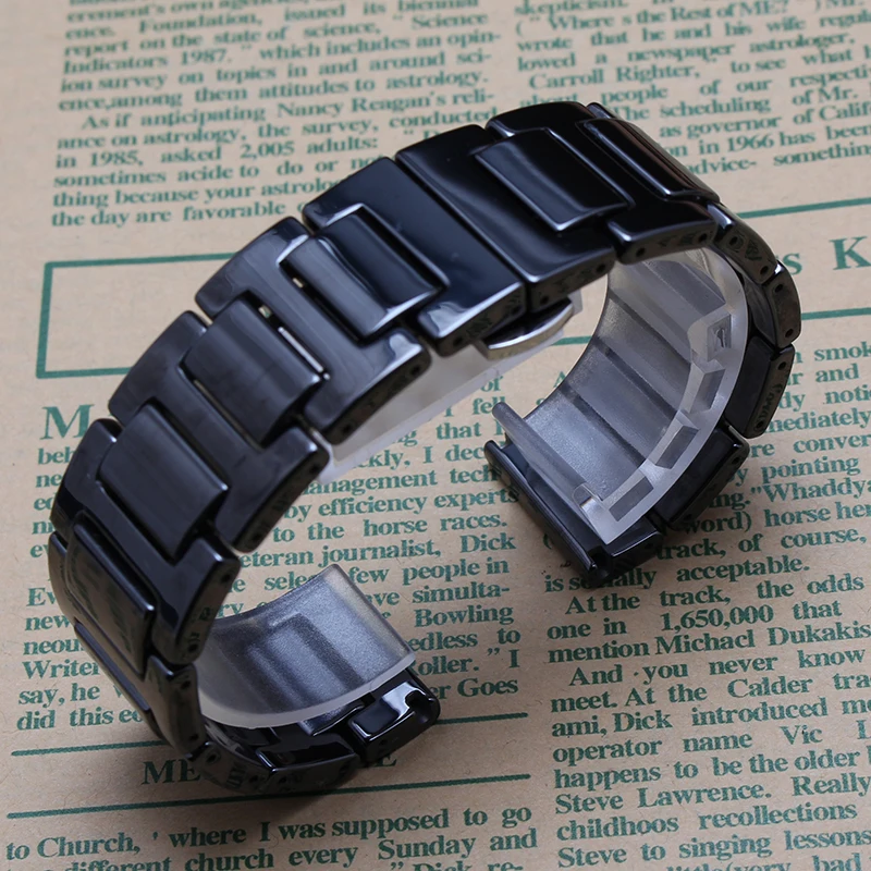 Watchbands strap replacing For Samsung Gear S2/S3 smart wristband Black ceramic watchband 14mm 18mm 20mm 22mm polished bracelet Watchbands strap replacing For Samsung Gear S2/S3 smart wristband Black ceramic watchband 14mm 18mm 20mm 22mm polished bracelet