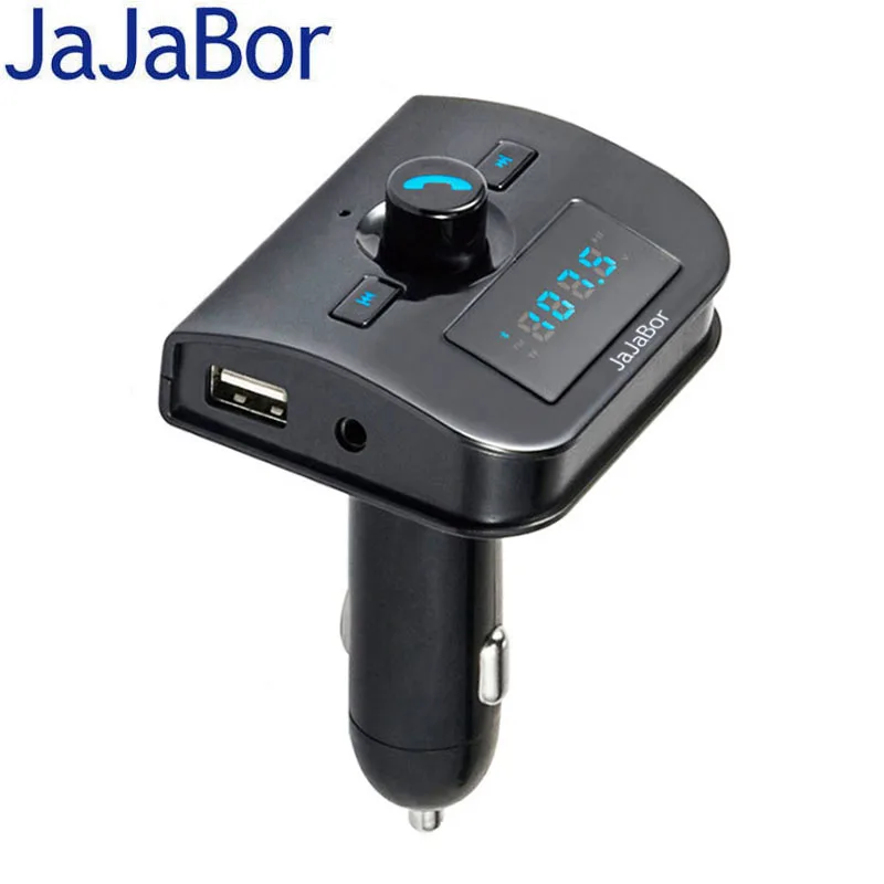 

JaJaBor Bluetooth Car Kit Music Player FM Transmitter Hands-free Modulator With 5V 2.1A USB Phone Charger With TF Card Slot