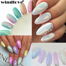 2016 Nne Mermaid Gradient Nail Glitter Powders Pretty Shimmer Powder Laser Dust Nail Art Decorations Chrome Nail Powder