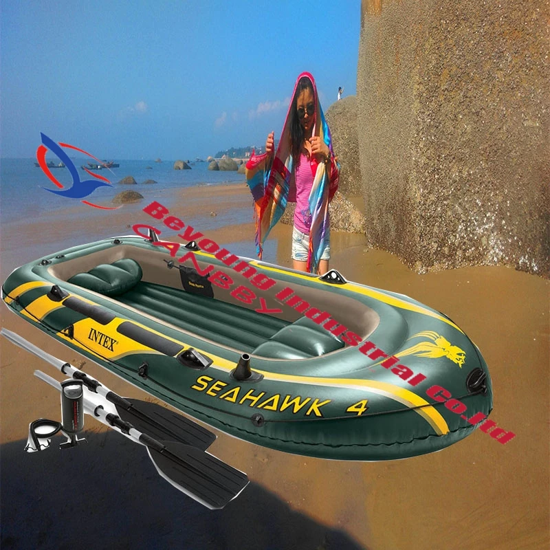 Intex Seahawk 4 человек пластиковые надувные резиновые лодки для рыбалки черновика