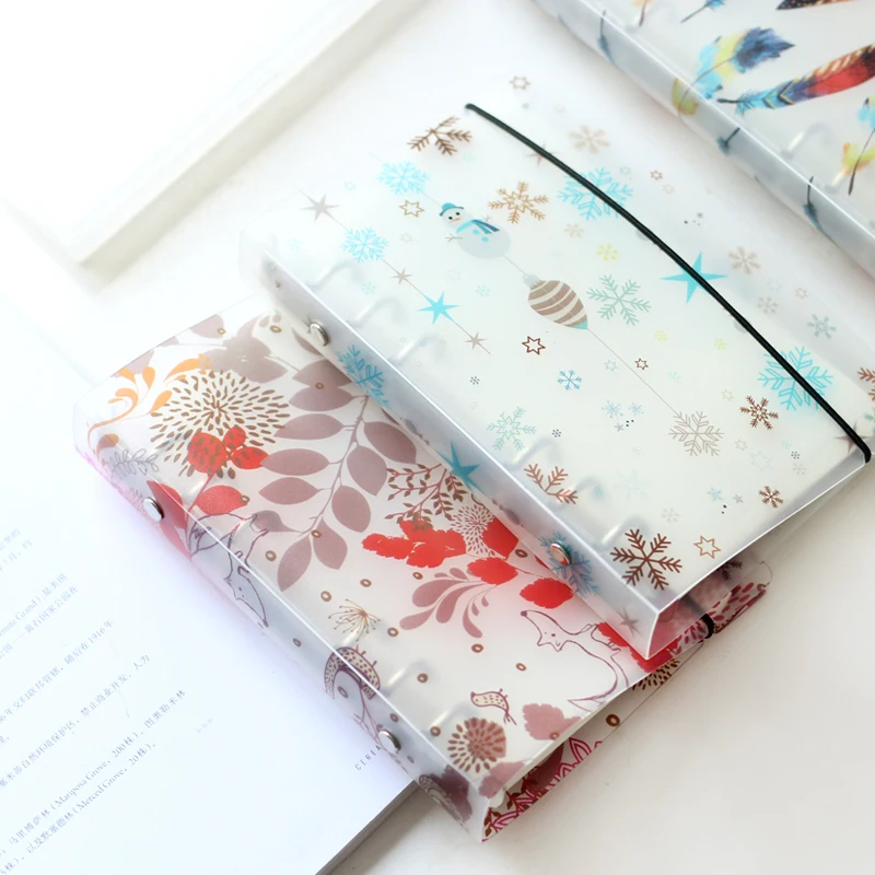 Loose Leaf Notebook Journal Cover Plastic Spiral Notepad Paper A5 A6