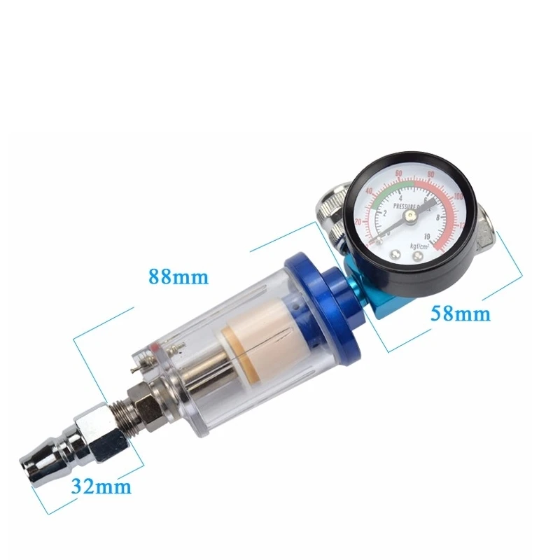 HVLP spray gun regulator watch air pressure adjustment tail gauge Gun | Инструменты