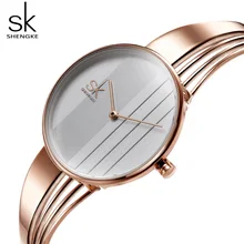 Shengke, модные женские часы, розовое золото, женские часы-браслет, Reloj Mujer, новинка, SK, креативные кварцевые часы для женщин# K0062