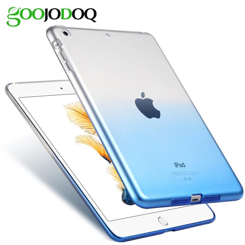 Для iPad 2018 9,7 2017 чехол мягкий силиконовый A1822 A1893 goojodoq Градиент ясно чехол тонкий чехол для iPad 2018 9,7 дюймов