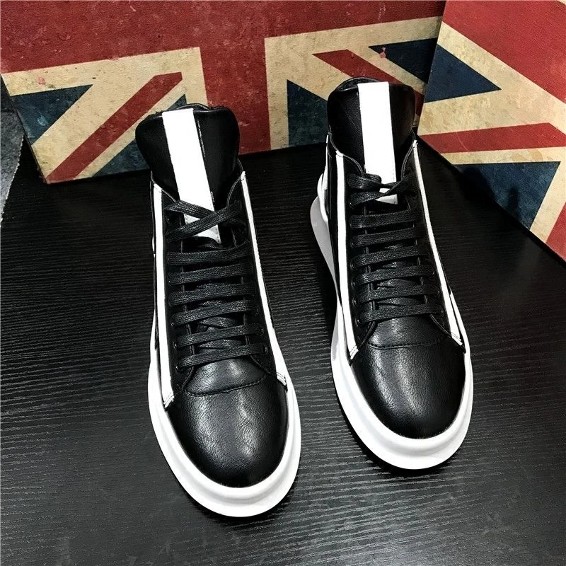 

Spring And Autumn New Thick Bottom High Men's Shoes Increased Platform Shoes Men's Quick Reds With The Same Paragraph Casual Sho